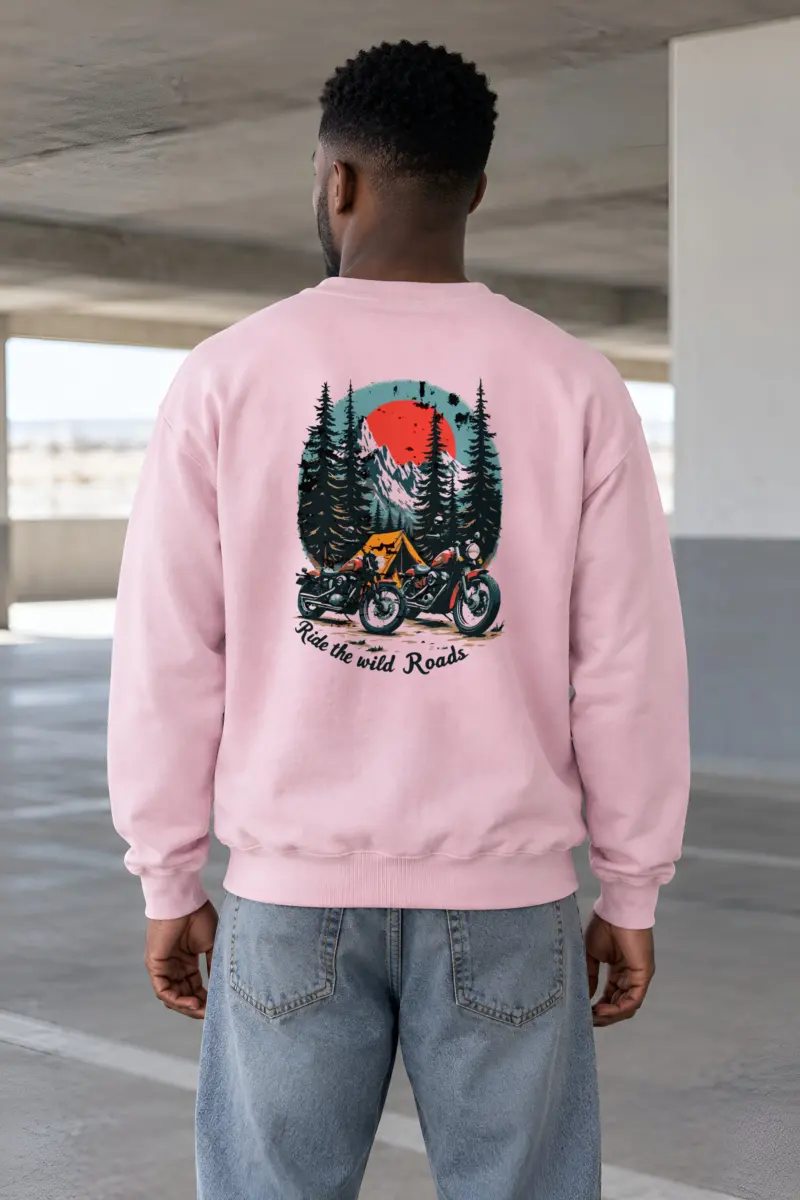 "Ride The Wild Roads" Heavy Blend Unisex Crewneck Sweatshirt