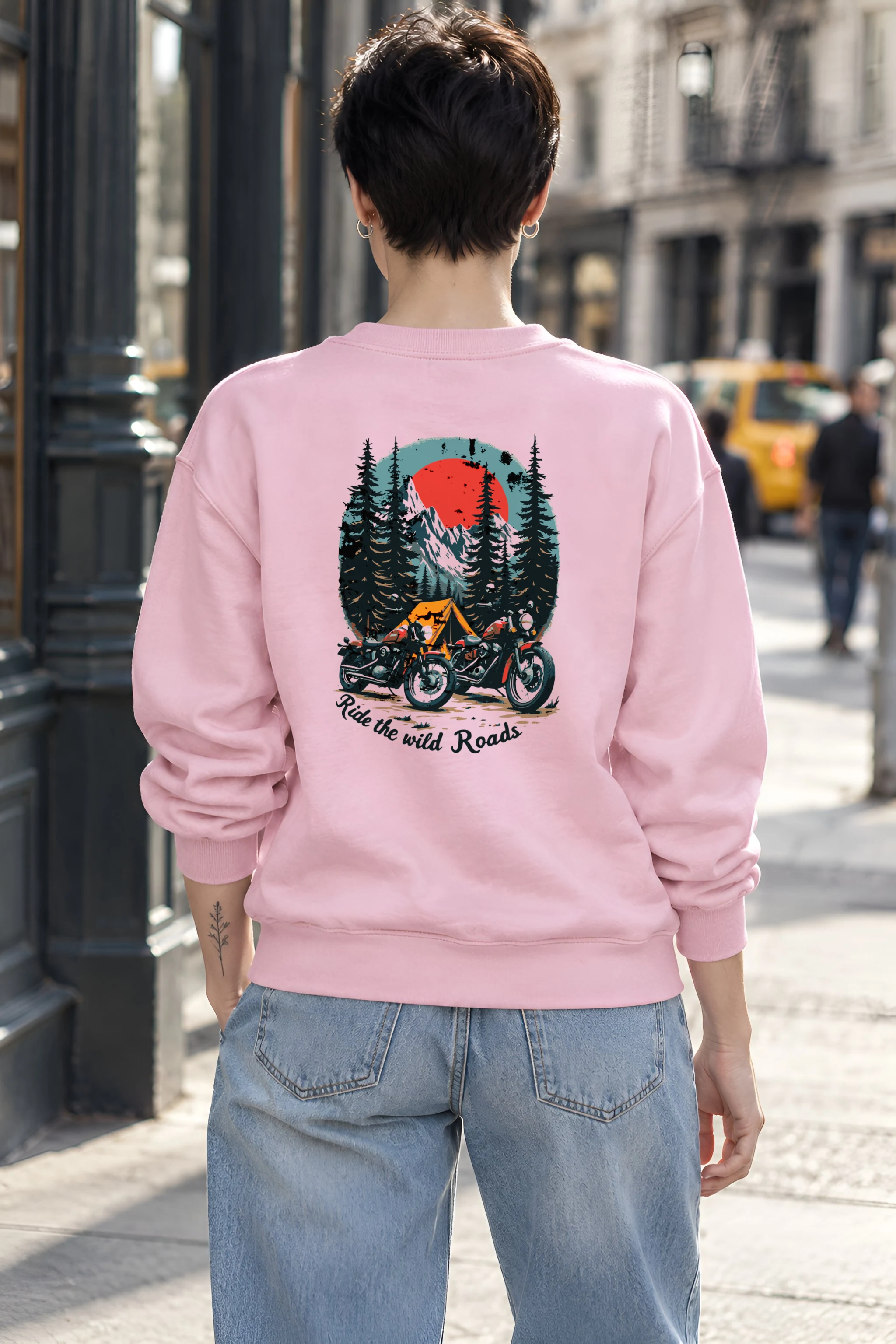 "Ride The Wild Roads" 1 Crewneck Sweatshirt
