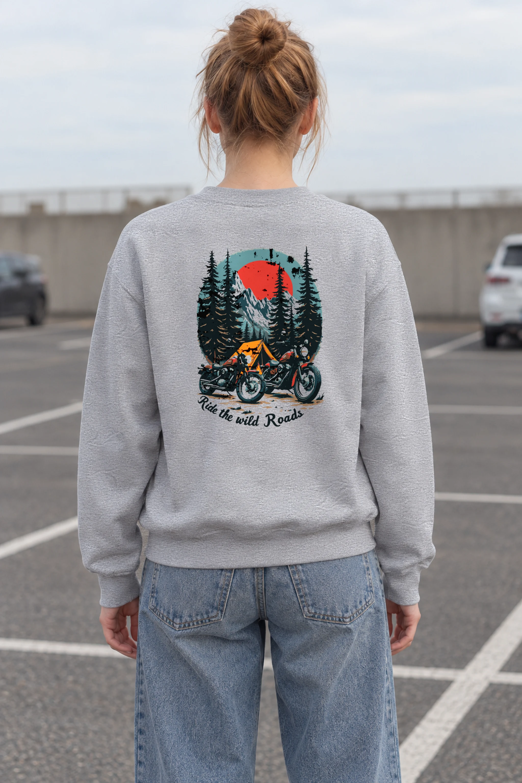 "Ride The Wild Roads" 1 Crewneck Sweatshirt