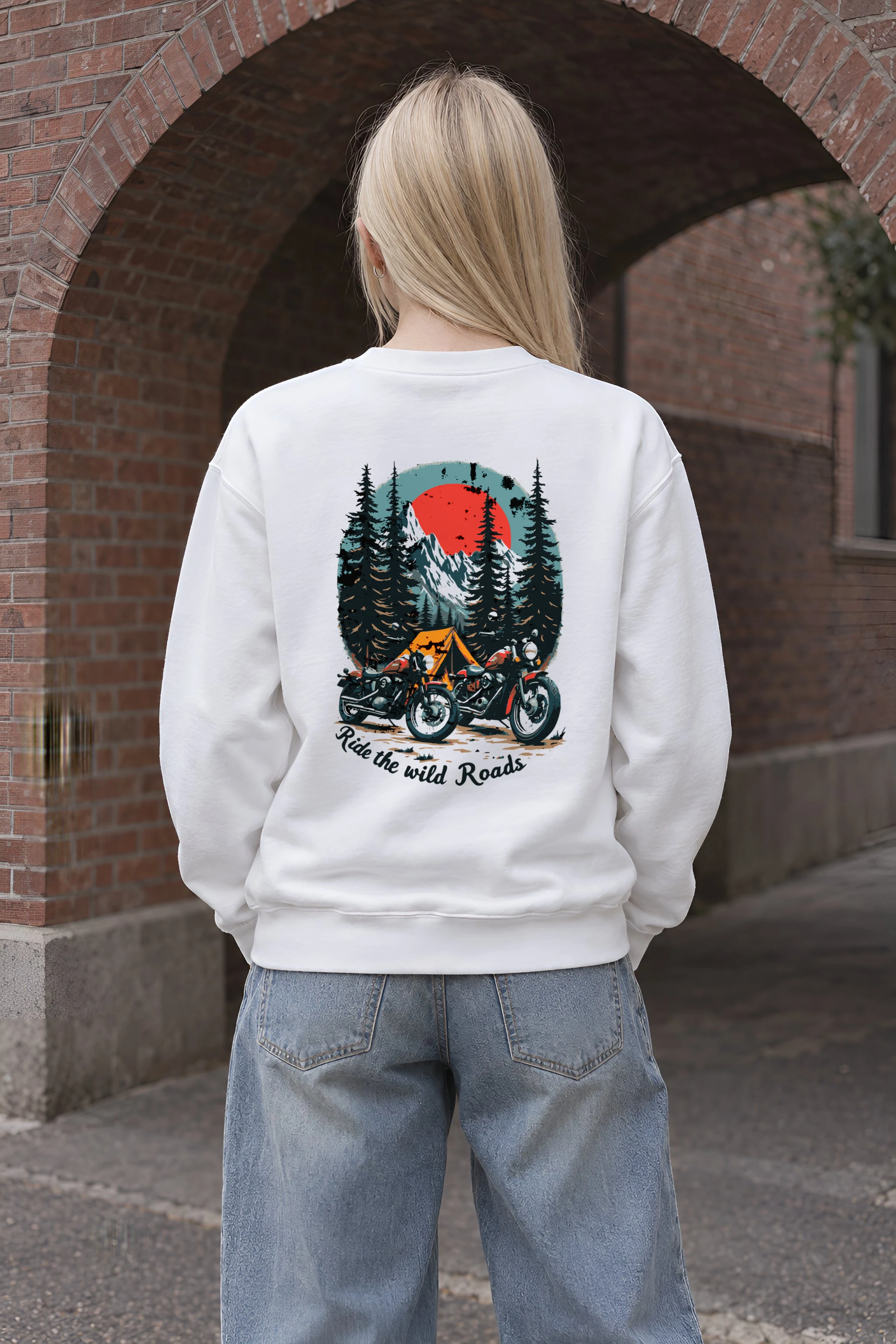 "Ride The Wild Roads" 1 Crewneck Sweatshirt