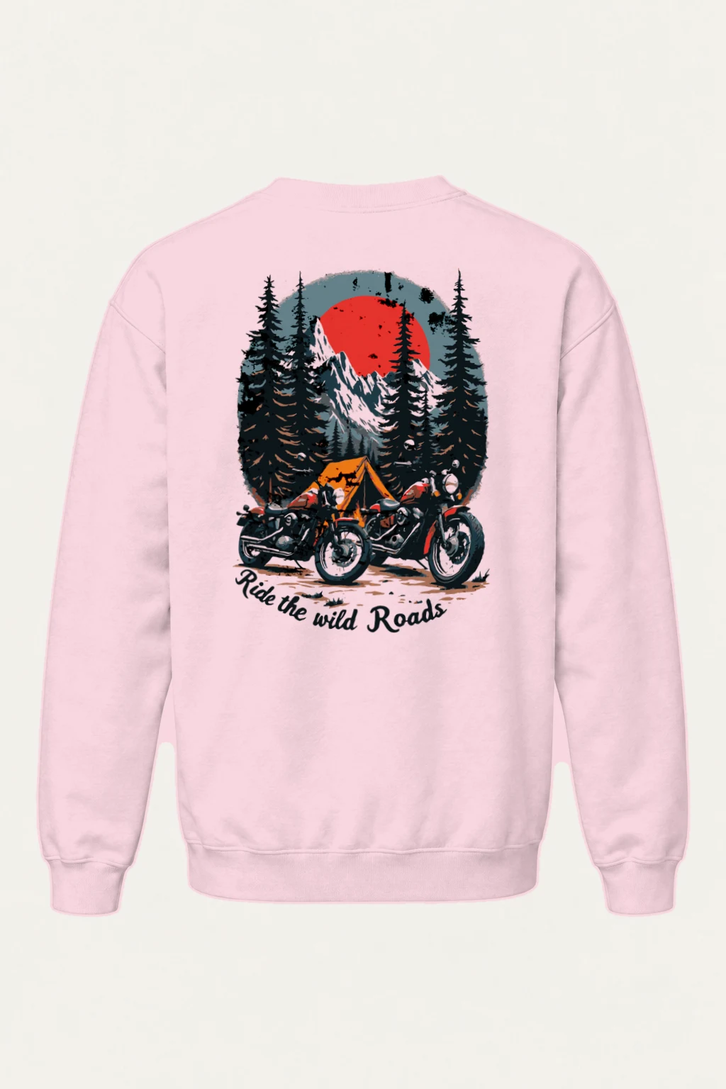 "Ride The Wild Roads" Heavy Blend Unisex Crewneck Sweatshirt | Gildan 18000