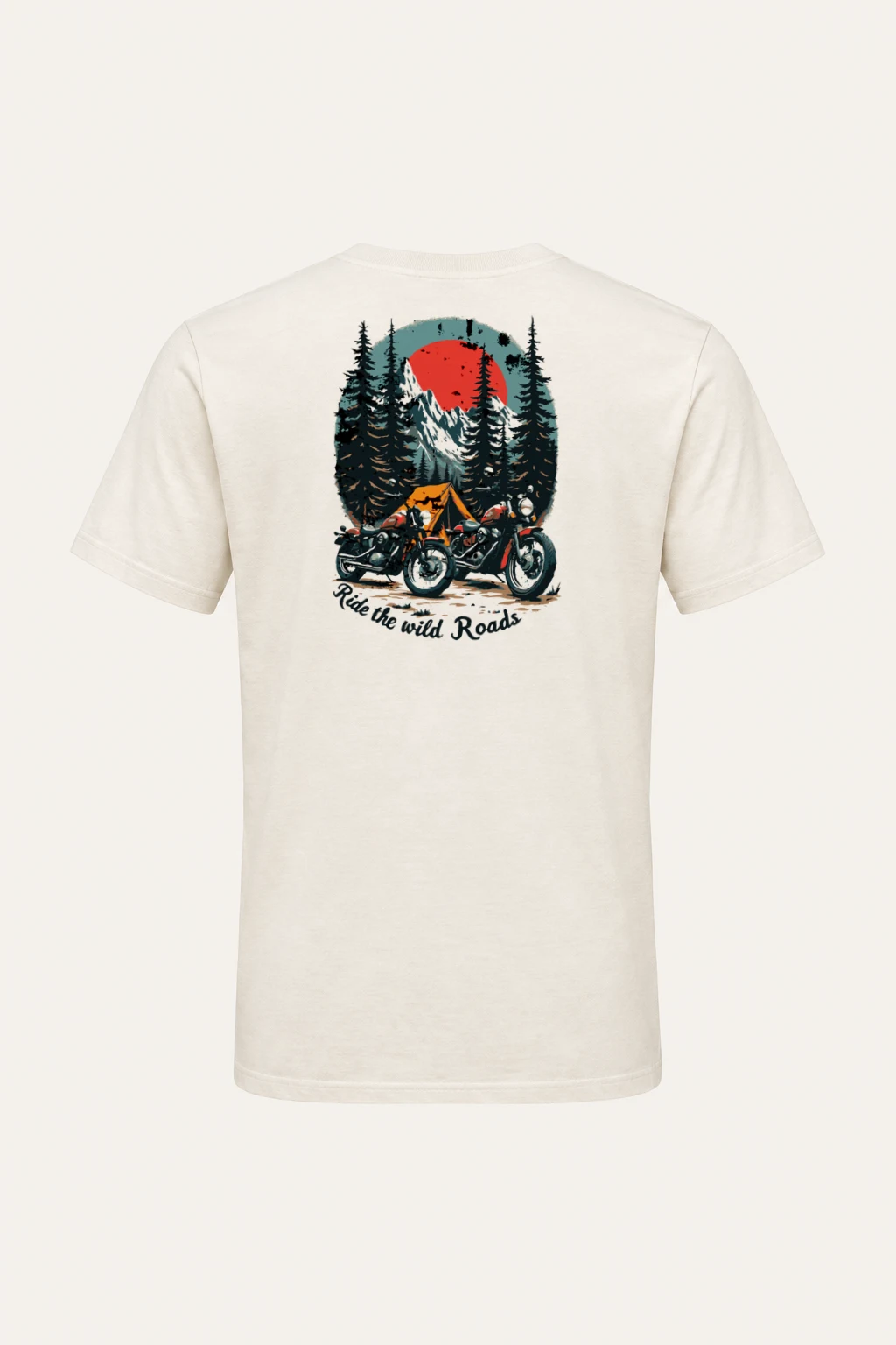 "Ride The Wild Roads" Heavyweight Unisex Crewneck T-shirt | Gildan 5000