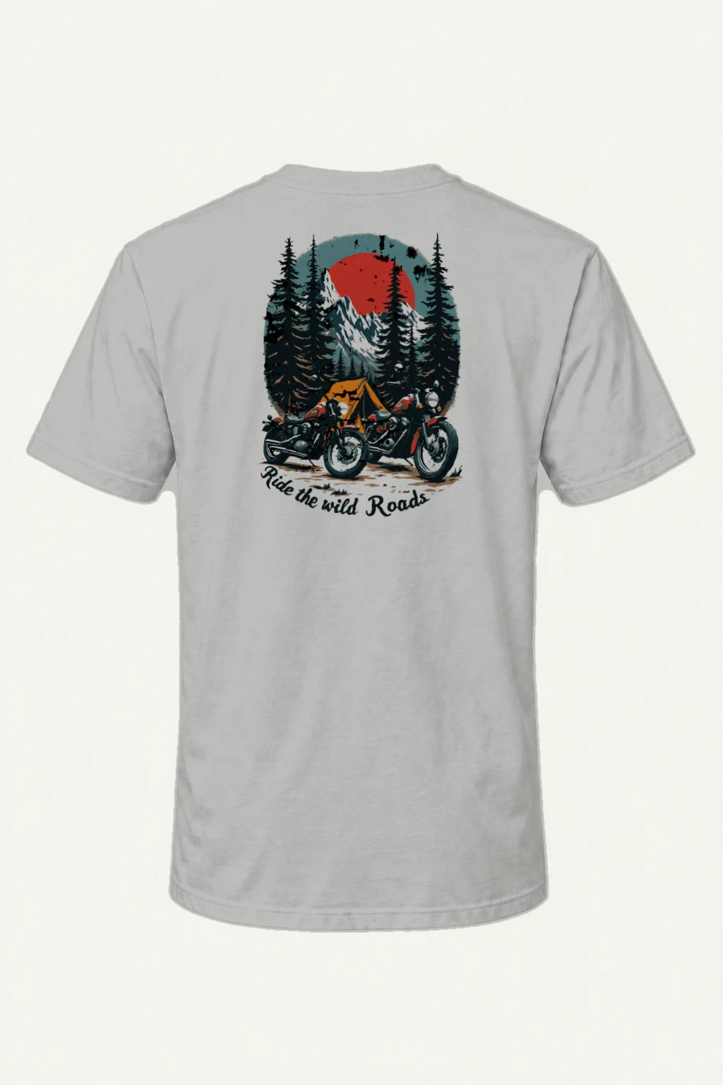 "Ride The Wild Roads" Heavyweight Unisex Crewneck T-shirt | Gildan 5000