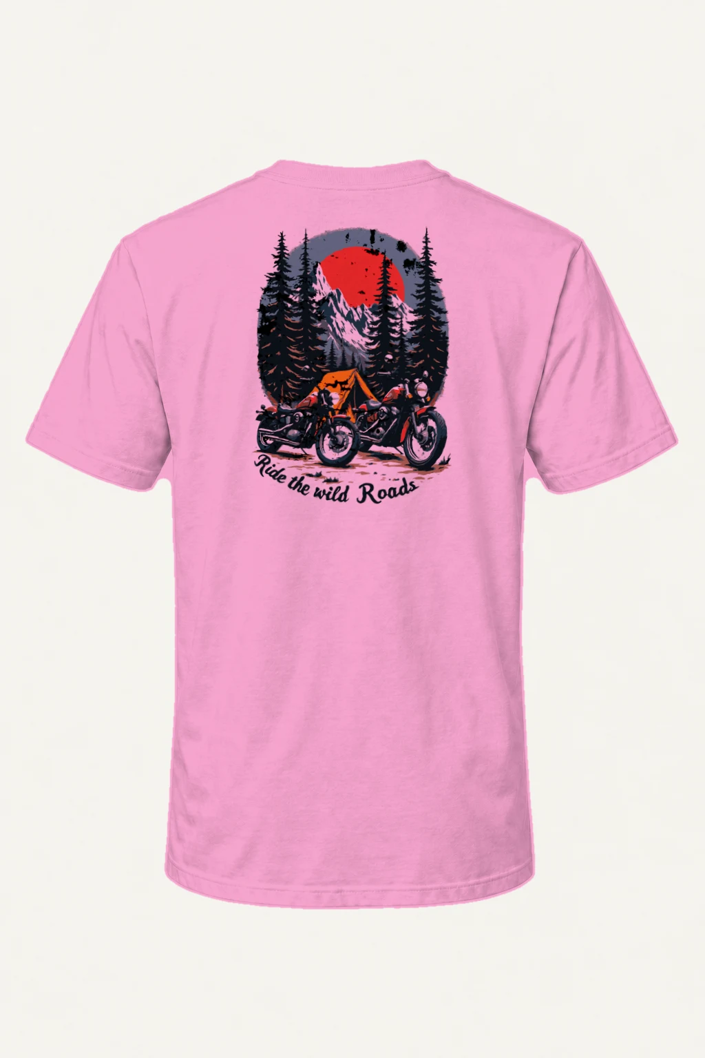 "Ride The Wild Roads" Heavyweight Unisex Crewneck T-shirt | Gildan 5000
