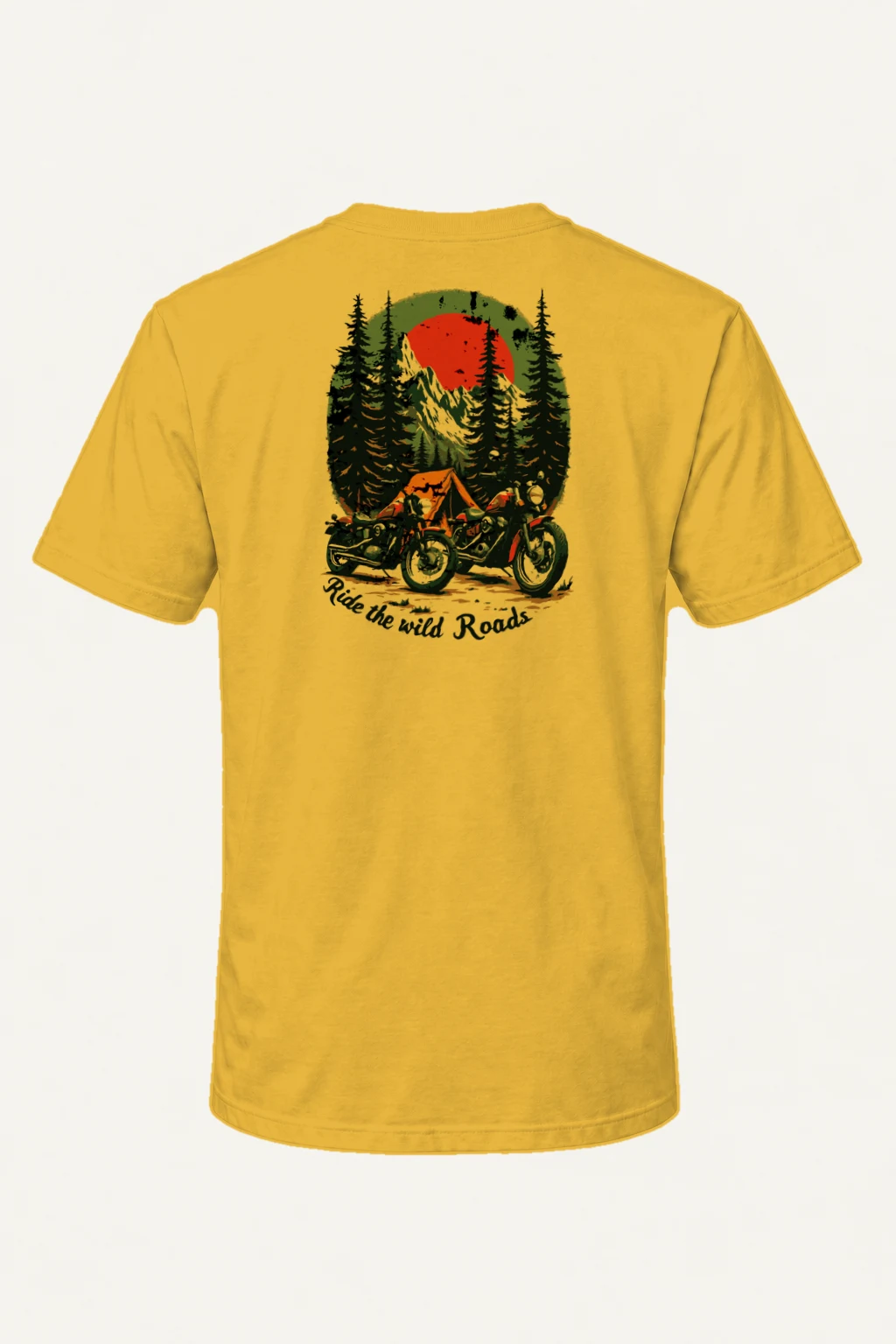 "Ride The Wild Roads" Heavyweight Unisex Crewneck T-shirt | Gildan 5000