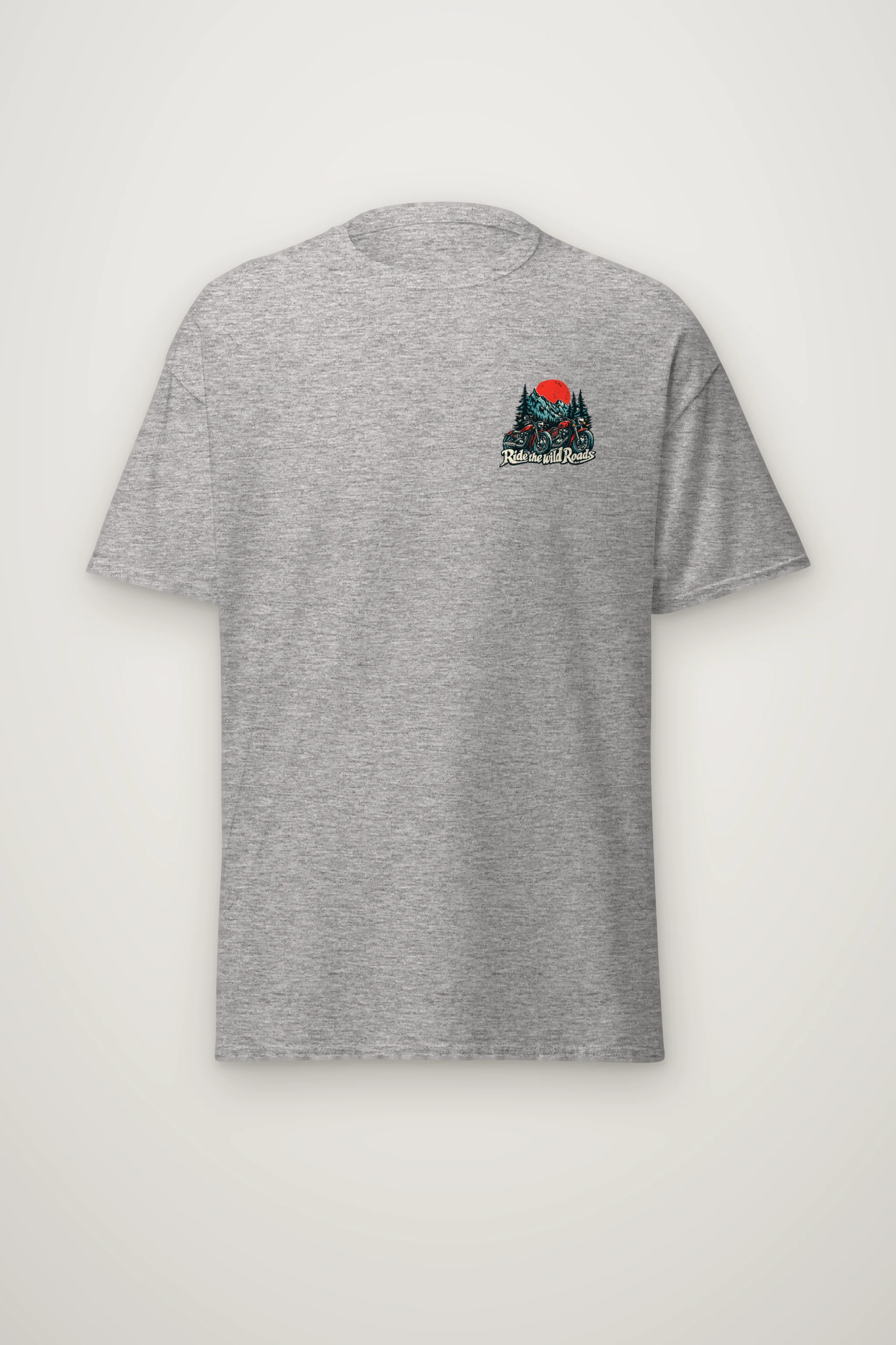 "Ride The Wild Roads" Heavyweight Unisex Crewneck T-shirt