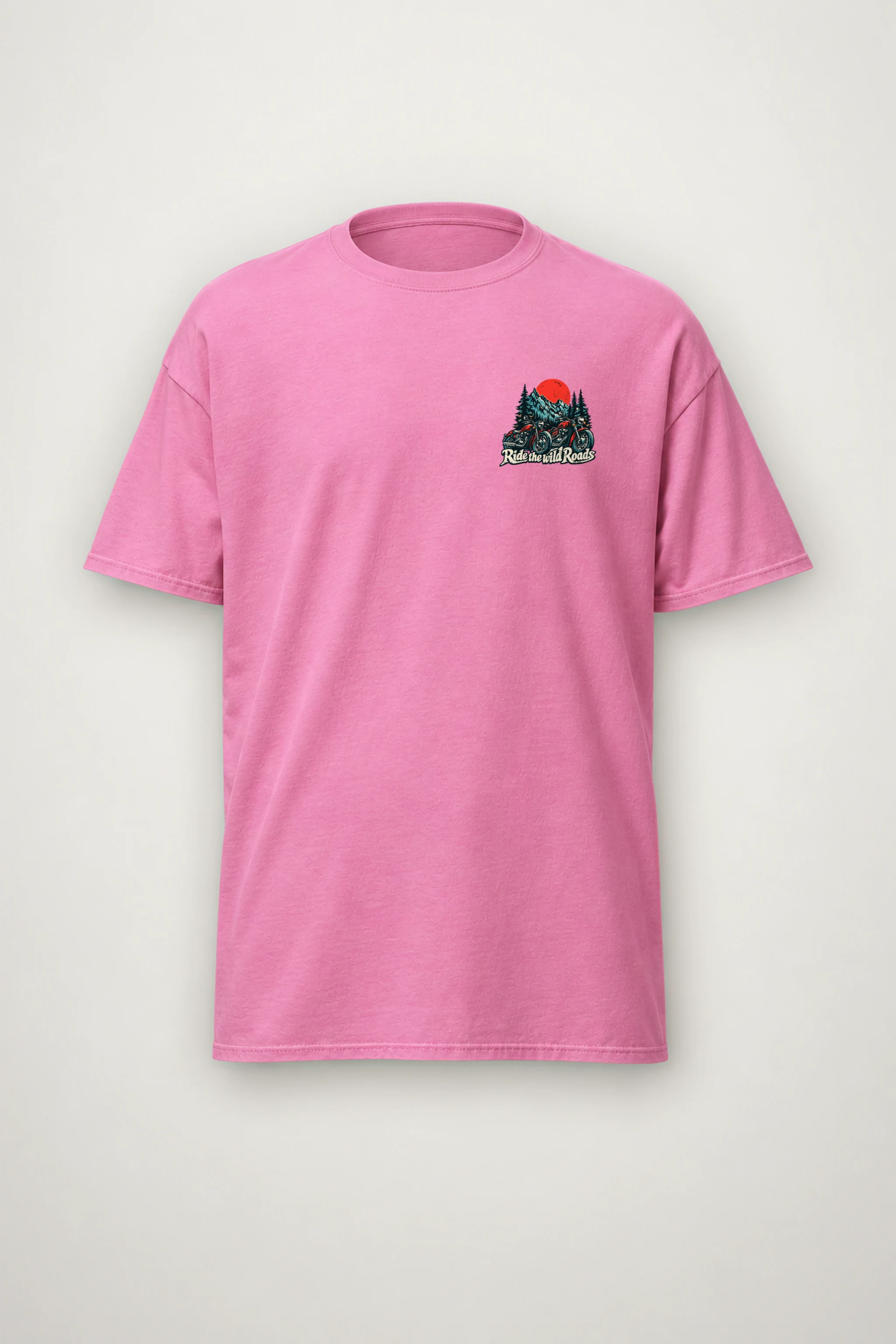 "Ride The Wild Roads" Heavyweight Unisex Crewneck T-shirt