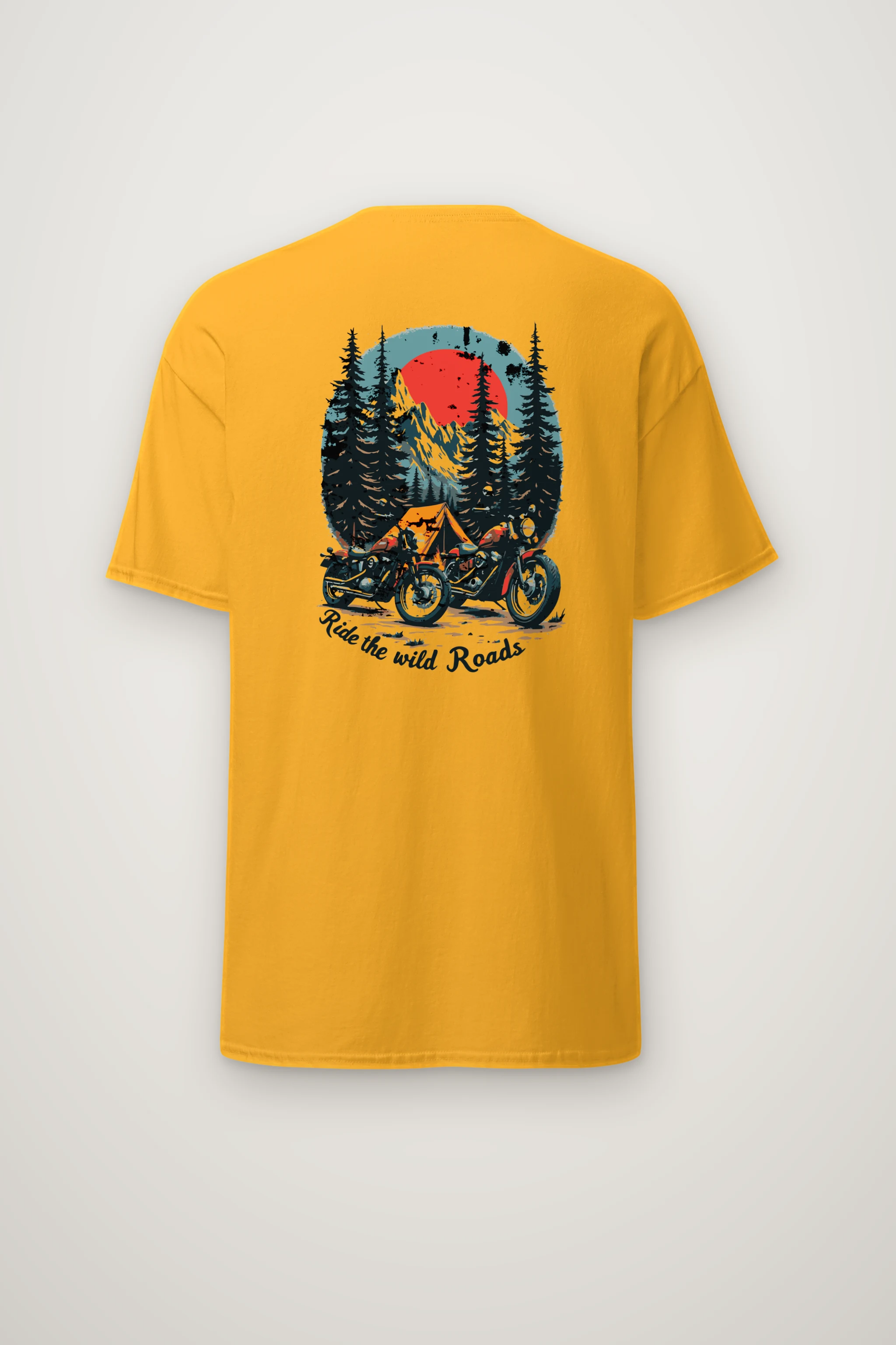 "Ride The Wild Roads" Heavyweight Unisex Crewneck T-shirt
