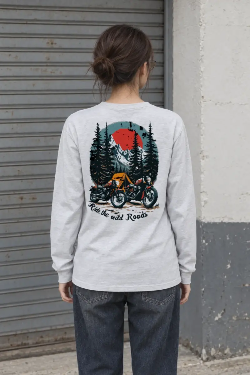 "Ride The Wild Roads" Unisex Longsleeve T-shirt | Gildan 2400