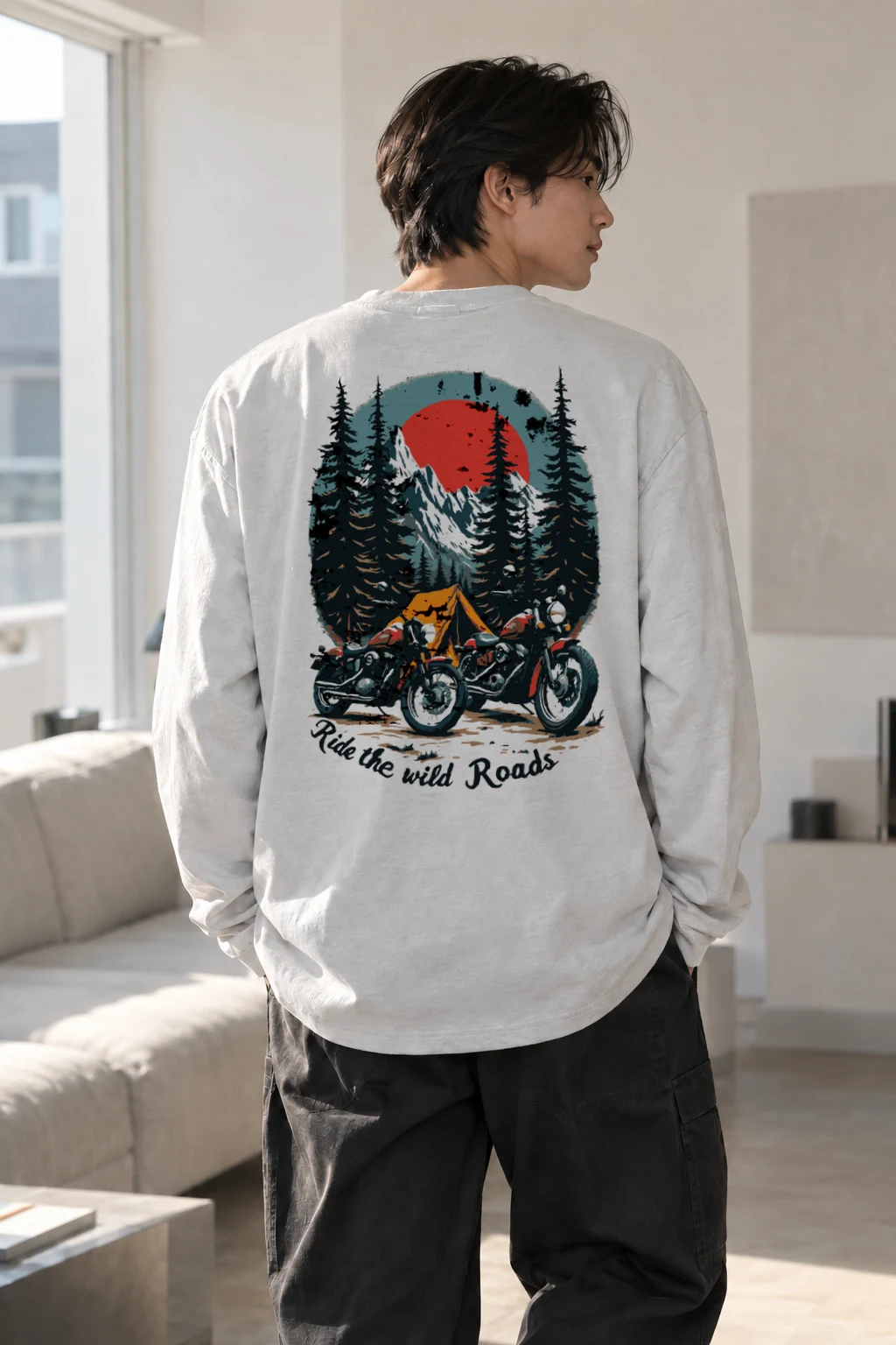 "Ride The Wild Roads" Unisex Longsleeve T-shirt | Gildan 2400