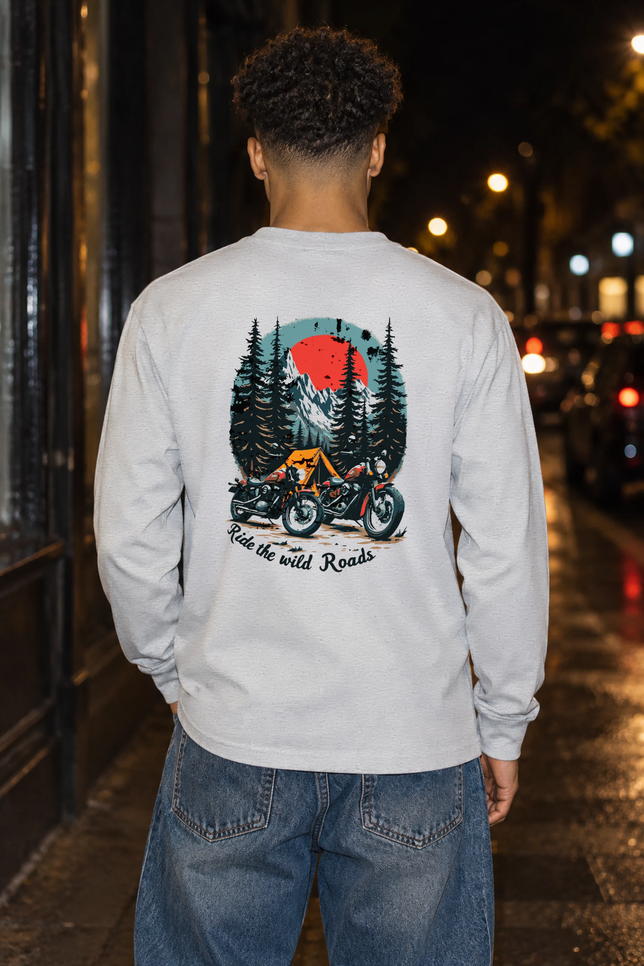 "Ride The Wild Roads" Unisex Longsleeve T-shirt