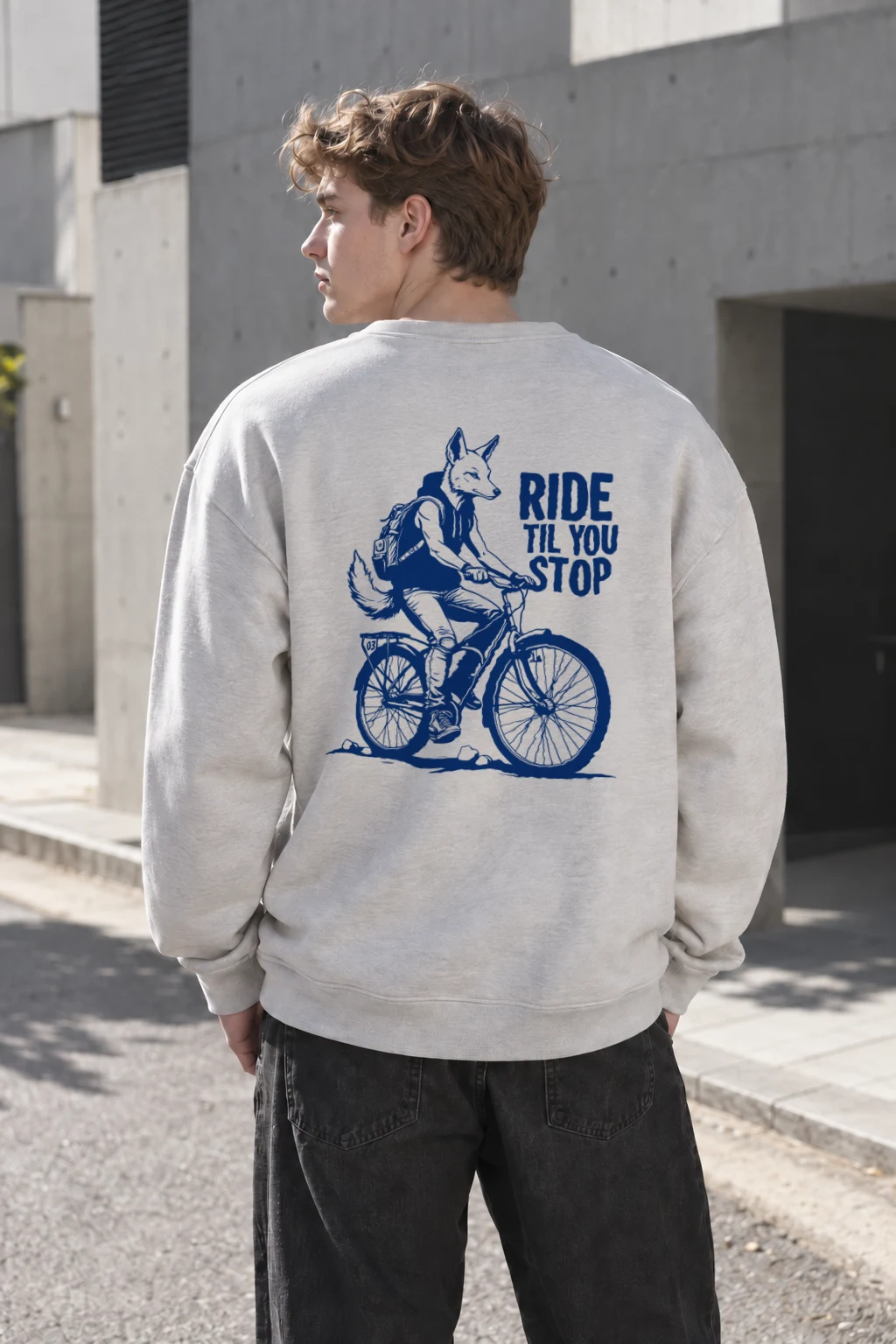 "Ride Til You Stop" Heavy Blend Unisex Crewneck Sweatshirt | Gildan 18000