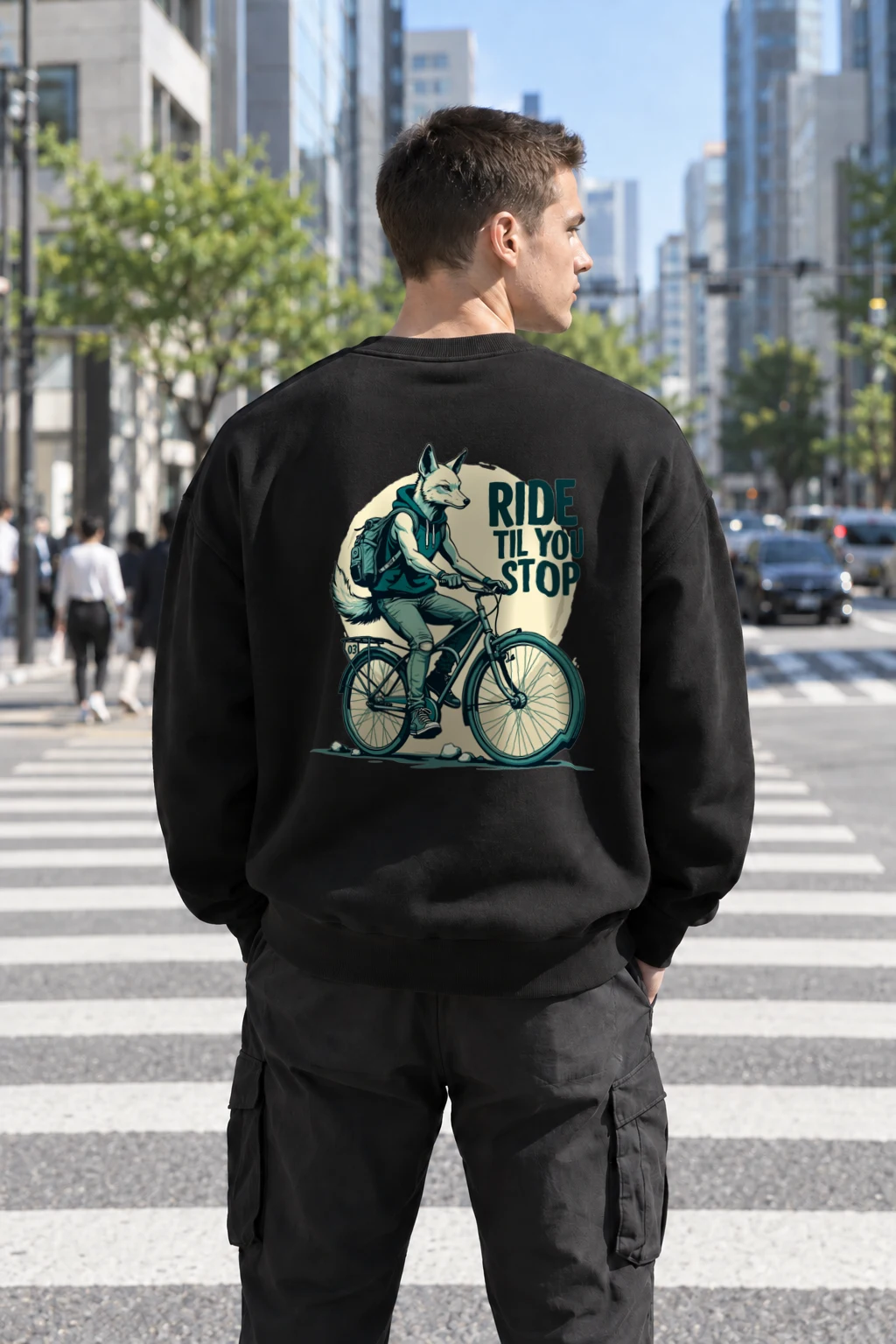 "Ride Til You Stop" Heavy Blend Unisex Crewneck Sweatshirt | Gildan 18000