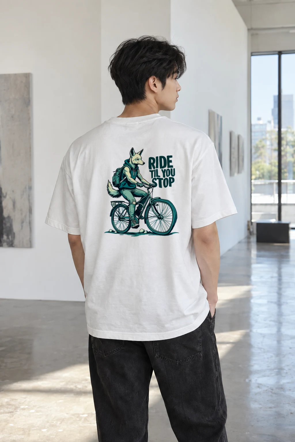 "Ride Til You Stop" Heavyweight Unisex Crewneck T-shirt | Gildan 5000