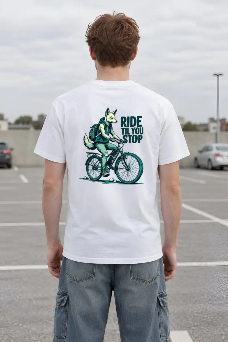 "Ride Til You Stop" Heavyweight Unisex Crewneck T-shirt
