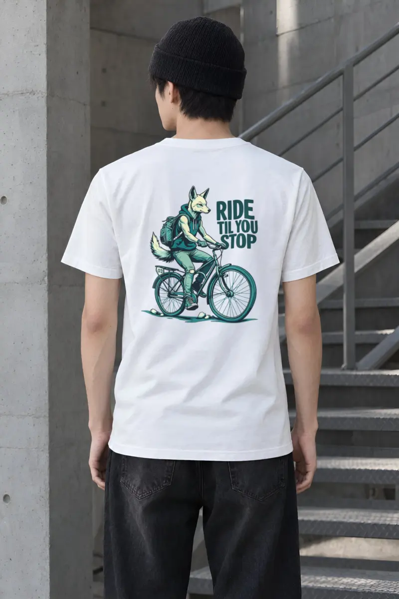 "Ride Til You Stop" Heavyweight Unisex Crewneck T-shirt