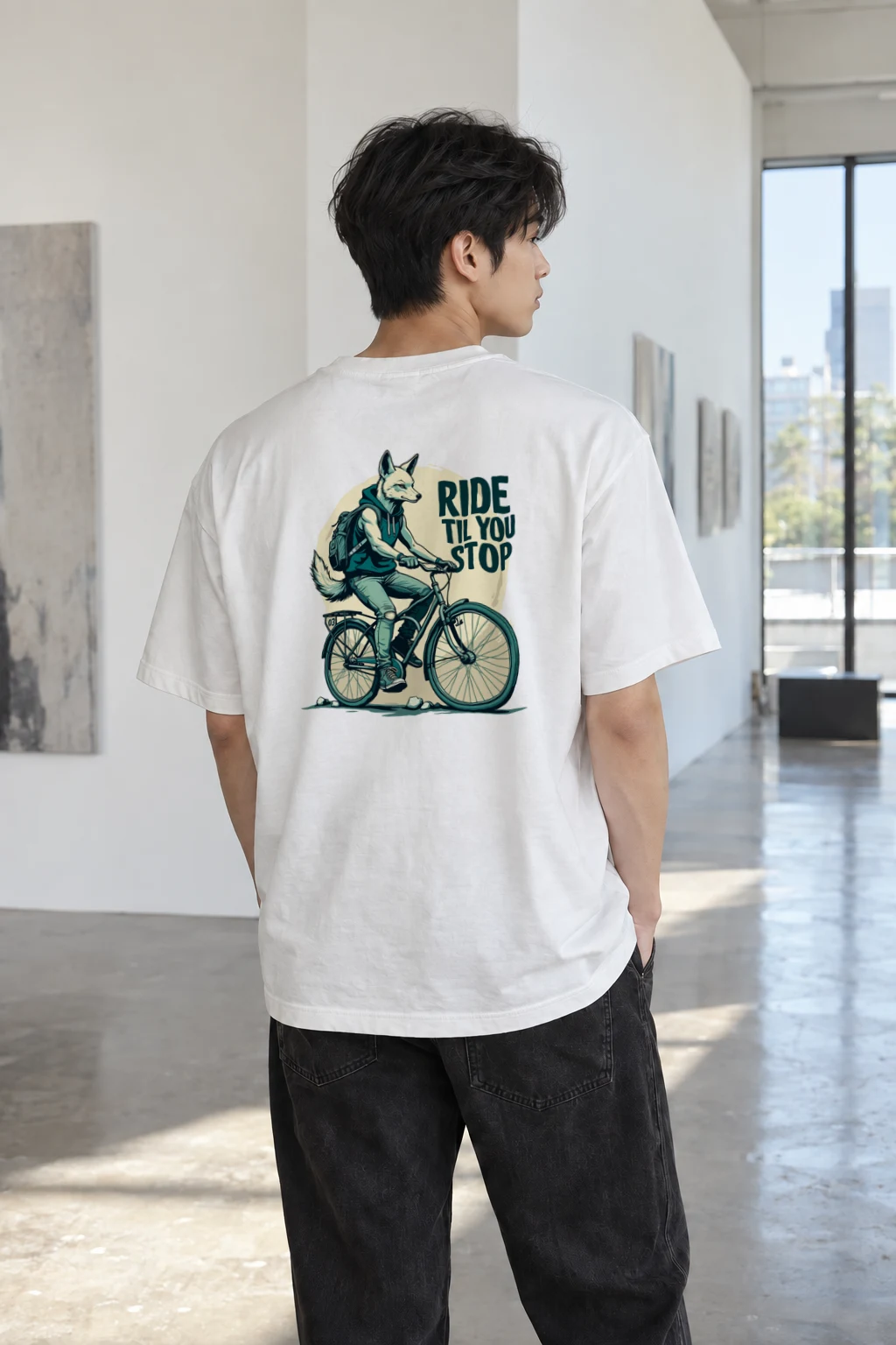 "Ride Til You Stop" Heavyweight Unisex Crewneck T-shirt | Gildan 5000