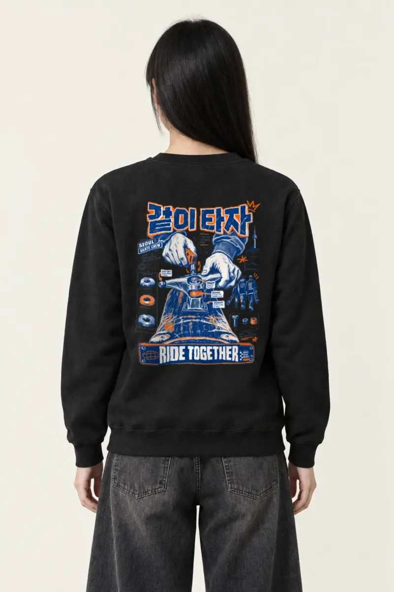 "Ride Together Seoul" Heavy Blend Unisex Crewneck Sweatshirt