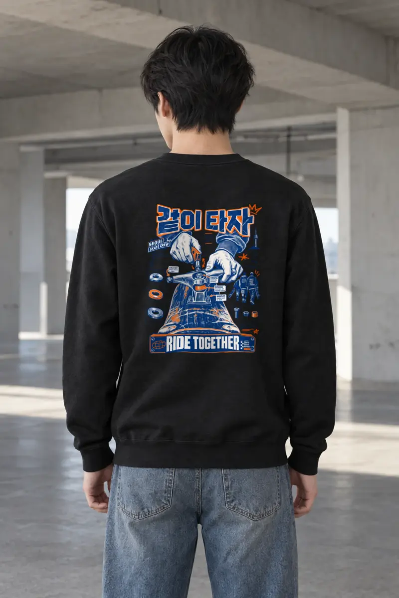 "Ride Together Seoul" Heavy Blend Unisex Crewneck Sweatshirt