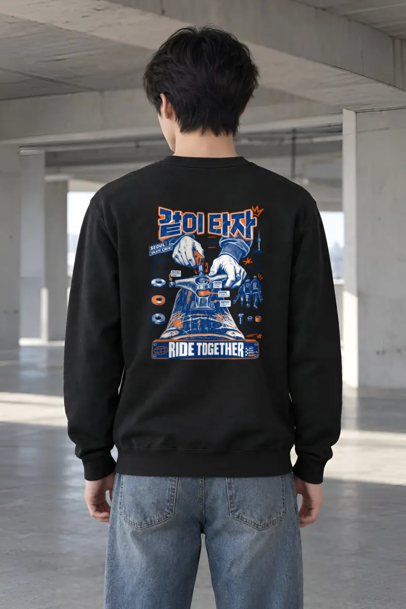 "Ride Together Seoul" Heavy Blend Unisex Crewneck Sweatshirt