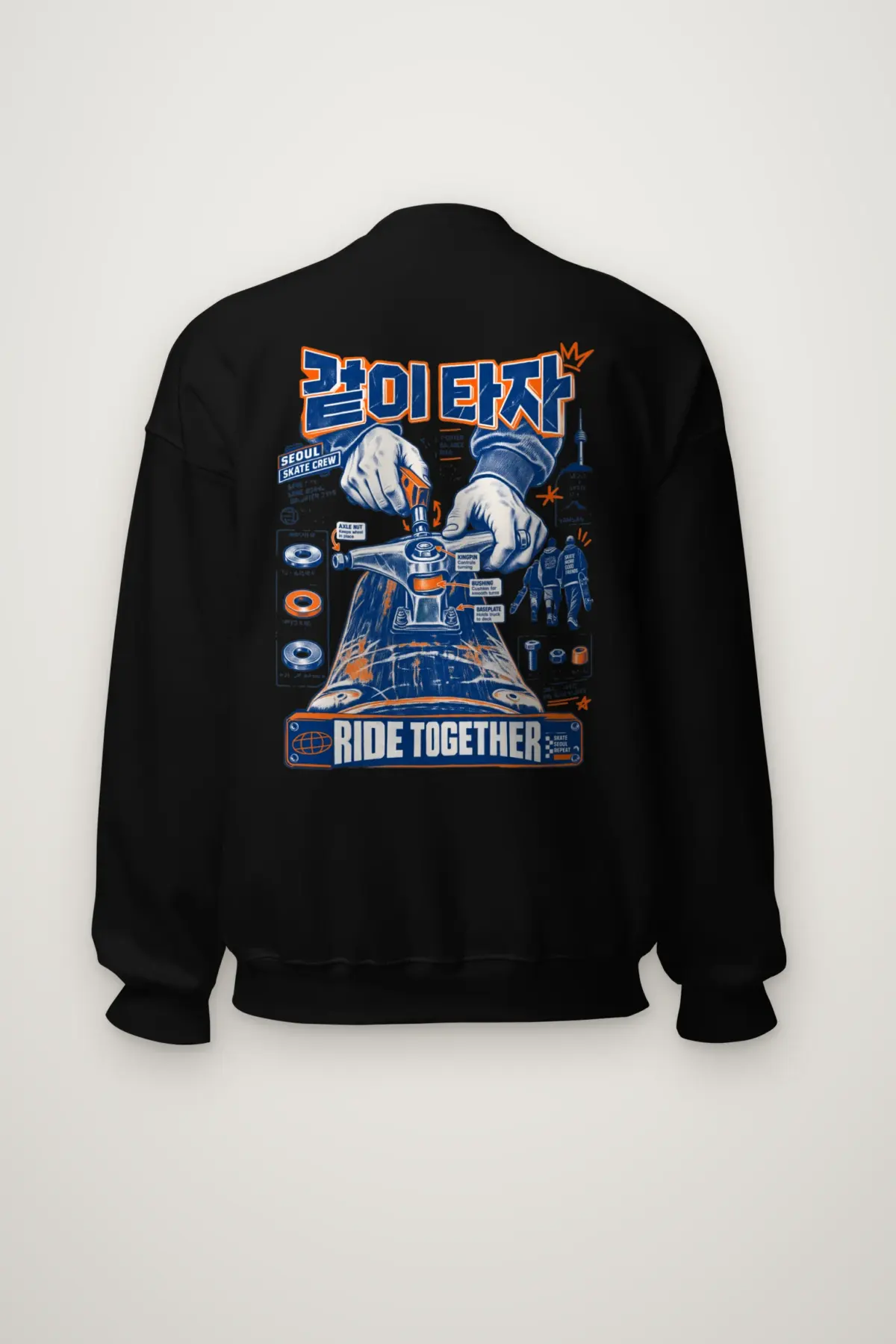 "Ride Together Seoul" Heavy Blend Unisex Crewneck Sweatshirt