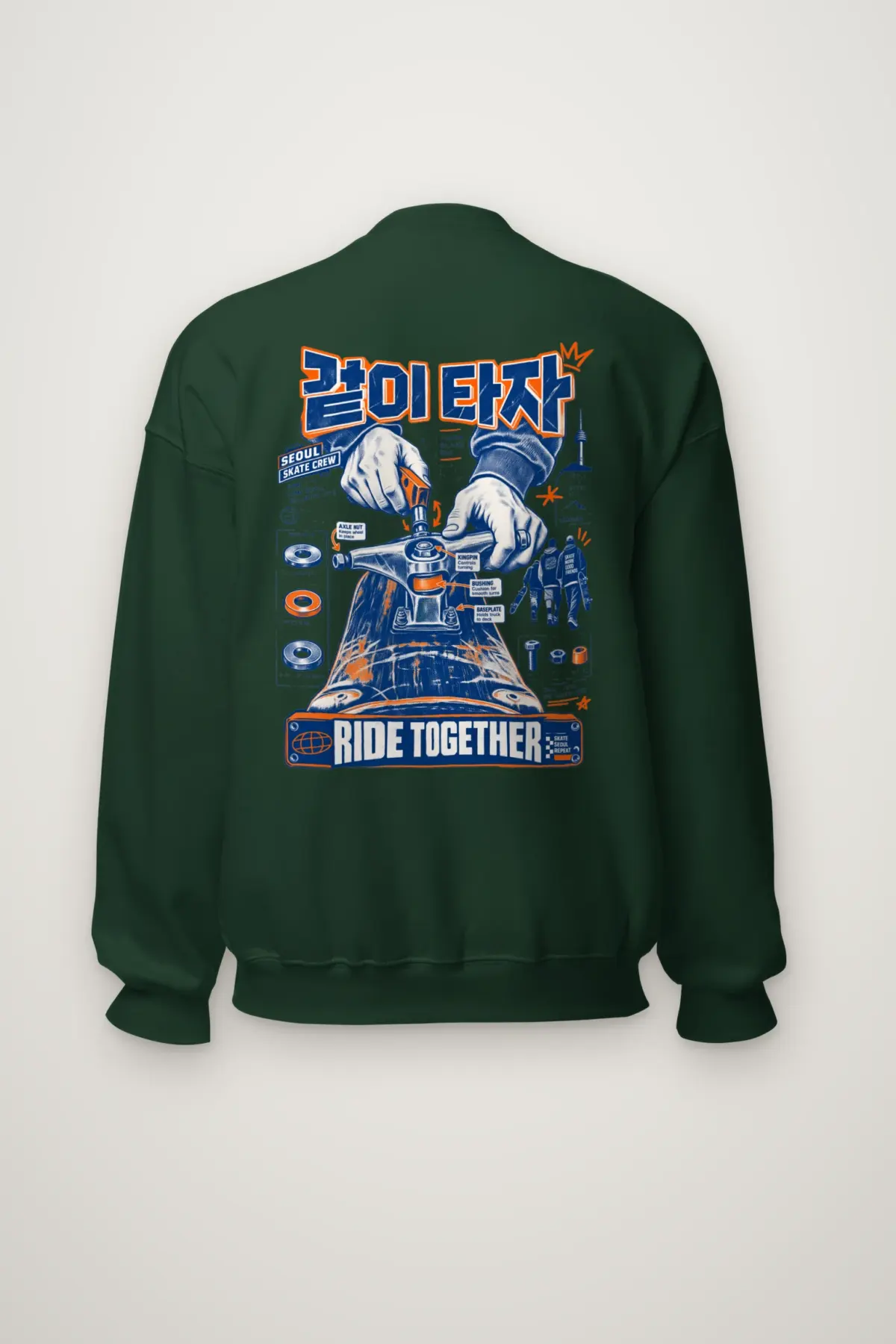 "Ride Together Seoul" Heavy Blend Unisex Crewneck Sweatshirt