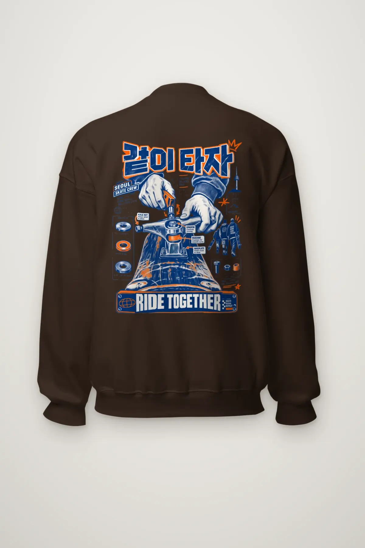 "Ride Together Seoul" Heavy Blend Unisex Crewneck Sweatshirt
