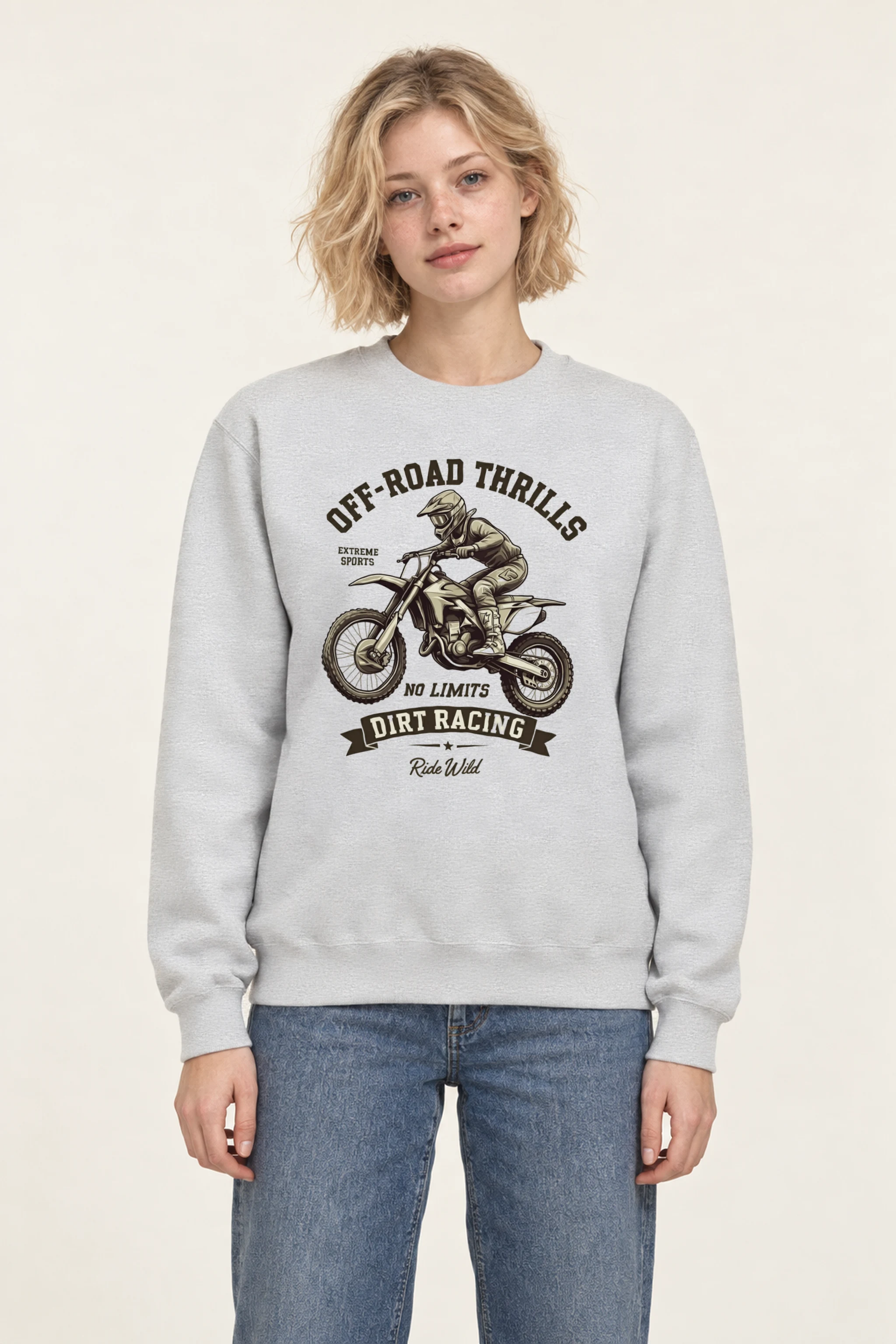 "Ride Wild" 1 Crewneck Sweatshirt