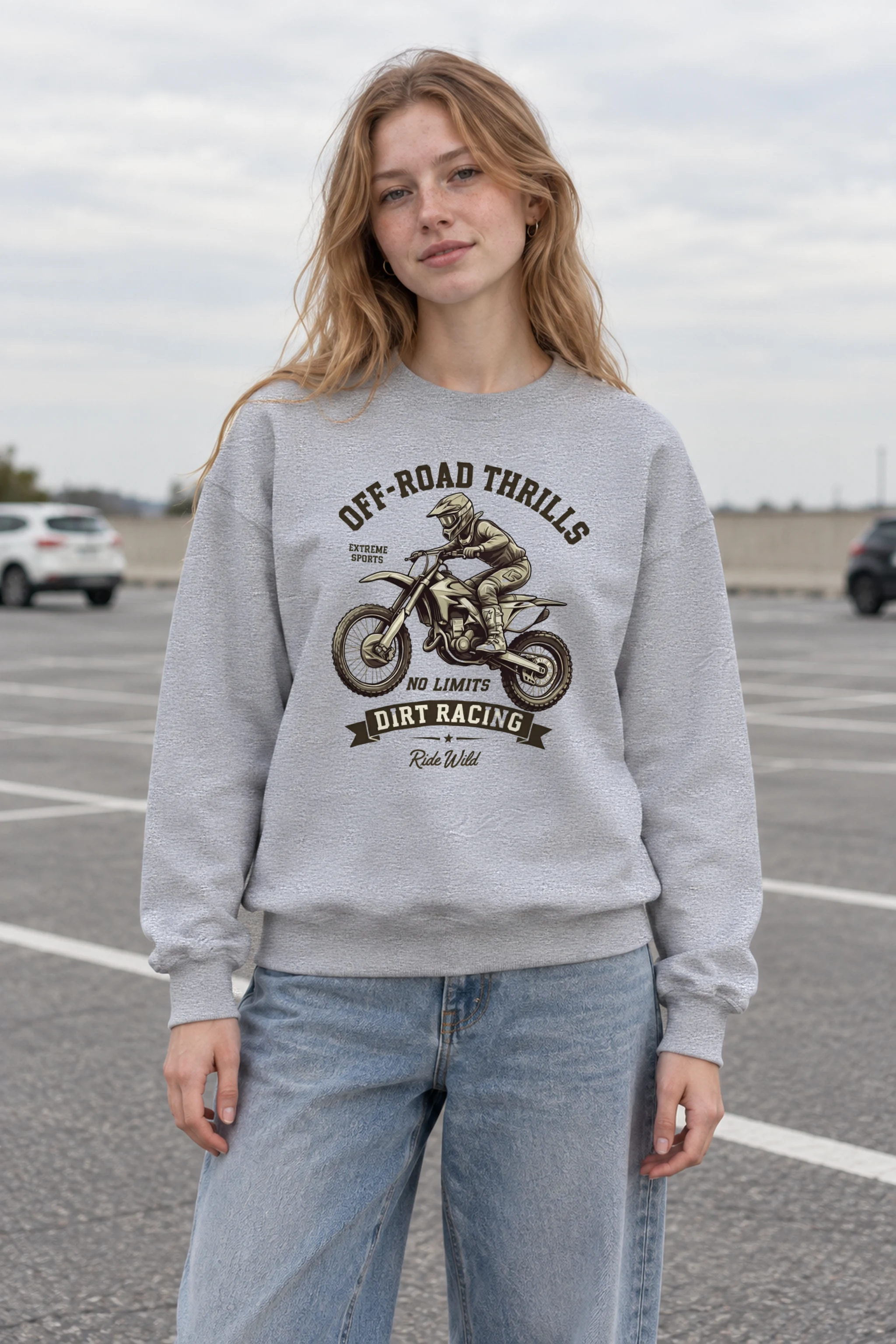 "Ride Wild" 1 Crewneck Sweatshirt