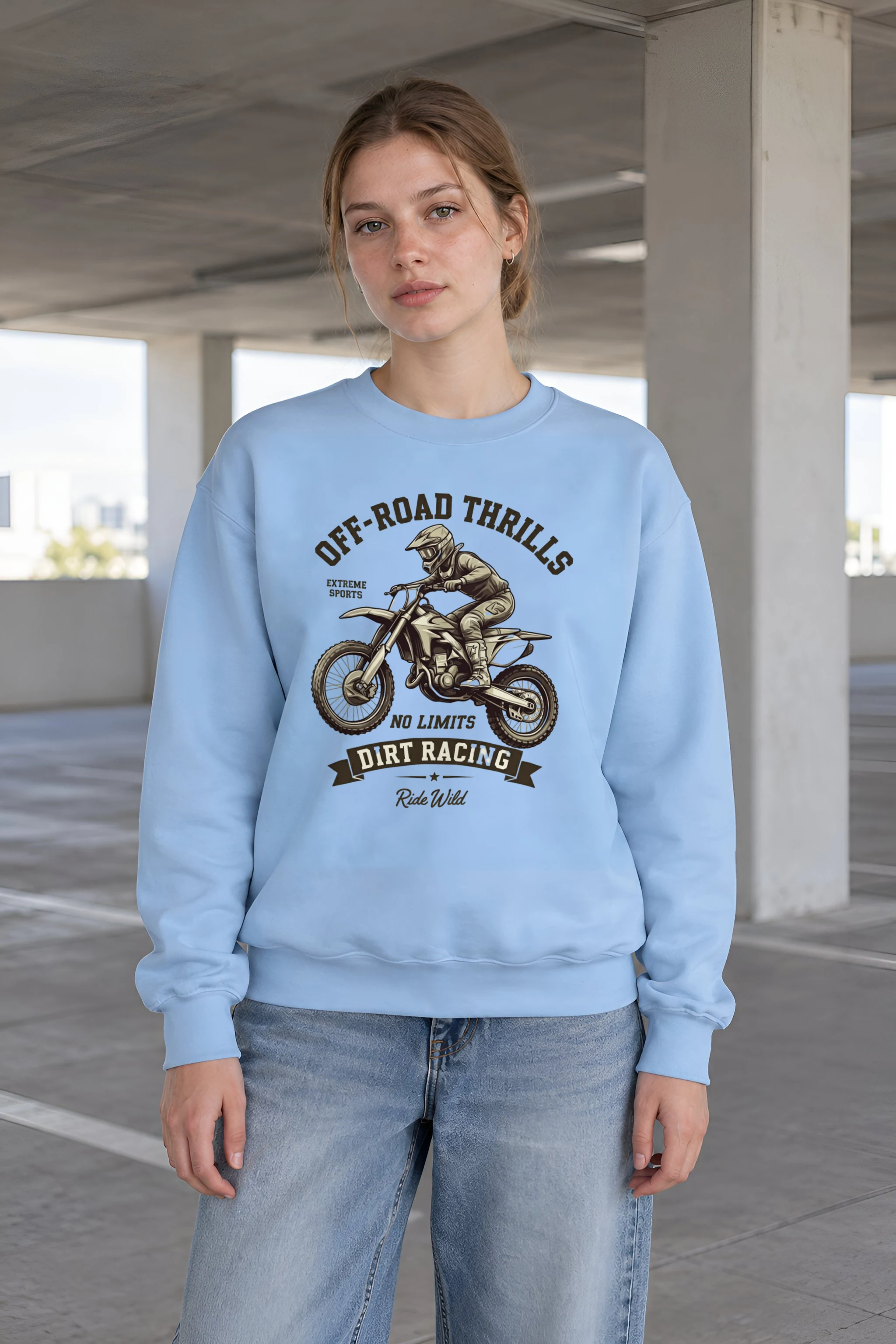 "Ride Wild" 1 Crewneck Sweatshirt