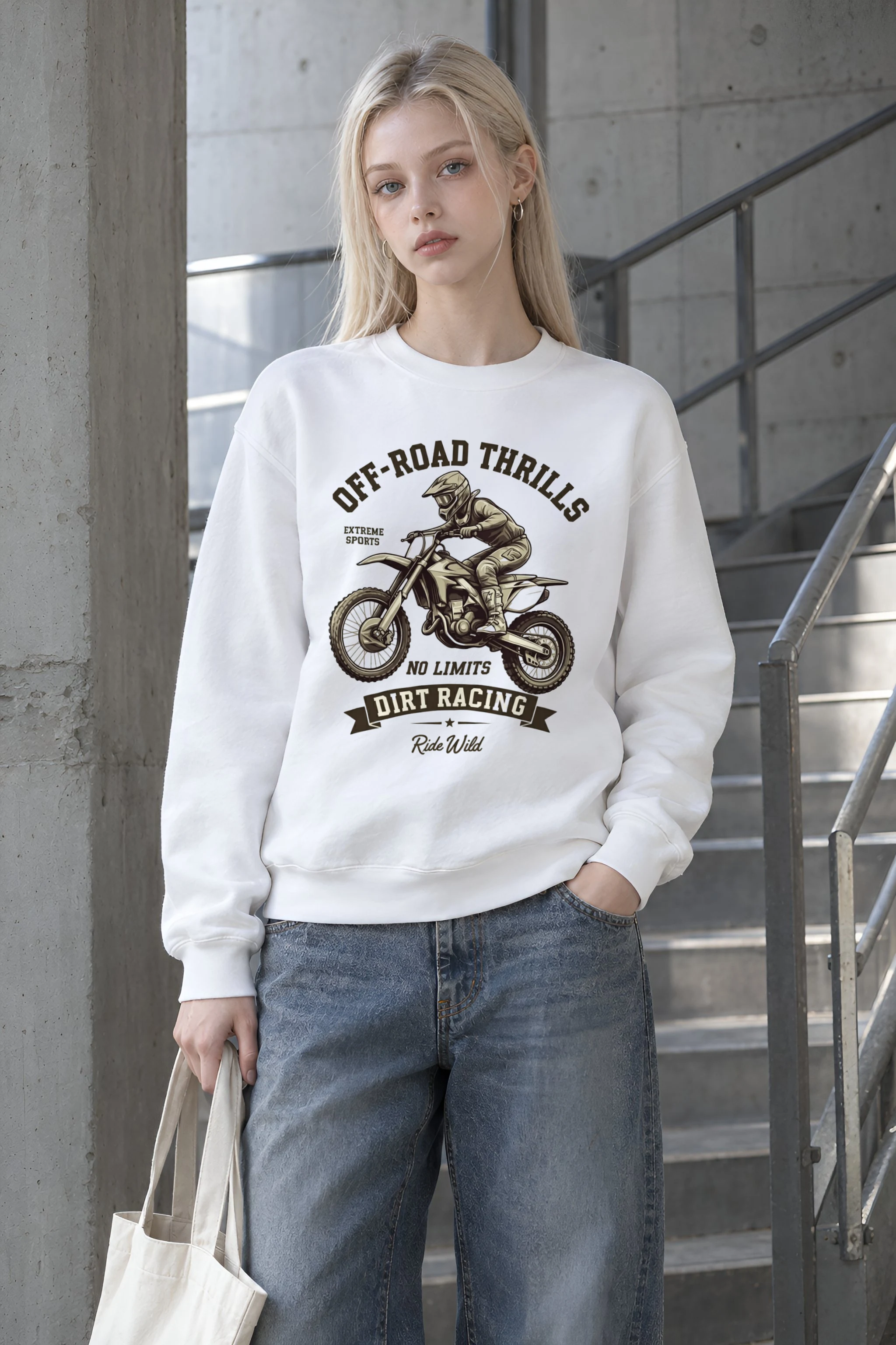 "Ride Wild" 1 Crewneck Sweatshirt