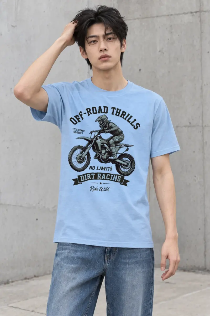 "Ride Wild" Heavyweight Unisex Crewneck T-shirt