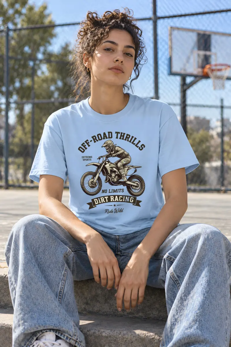 "Ride Wild" Heavyweight Unisex Crewneck T-shirt