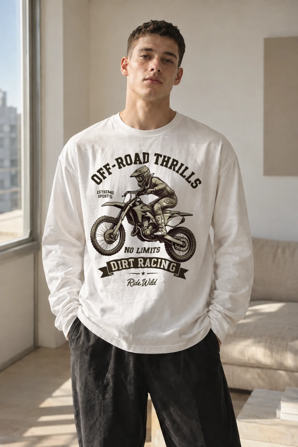 "Ride Wild" Unisex Longsleeve T-shirt | Gildan 2400