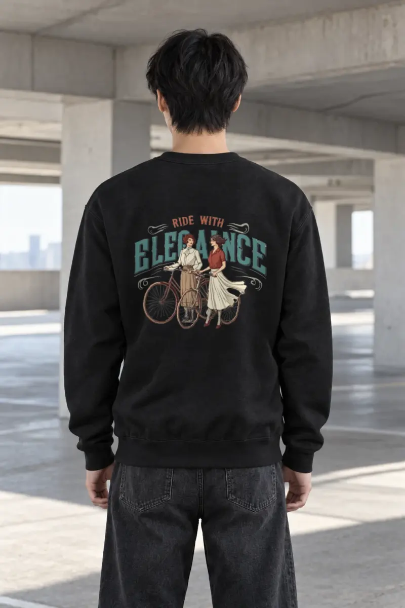 "Ride With Elegance" Heavy Blend Unisex Crewneck Sweatshirt | Gildan 18000