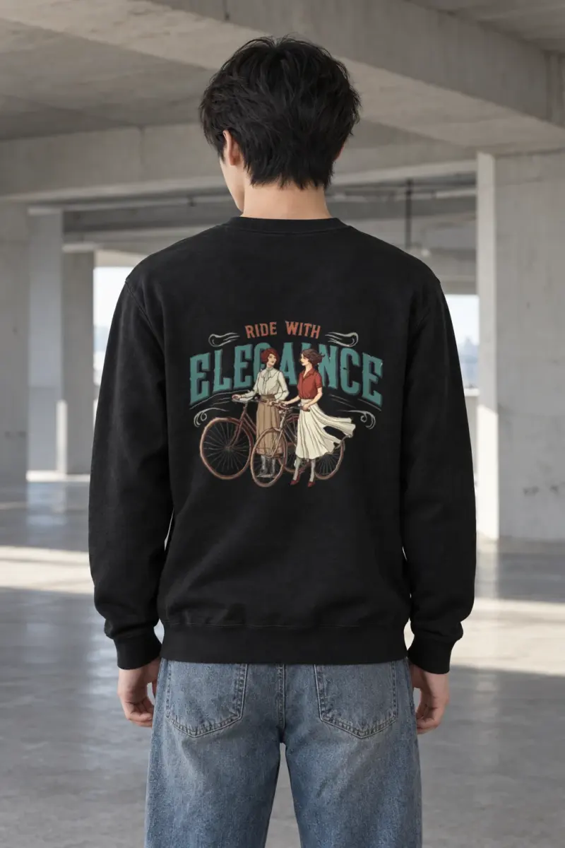 "Ride With Elegance" Heavy Blend Unisex Crewneck Sweatshirt