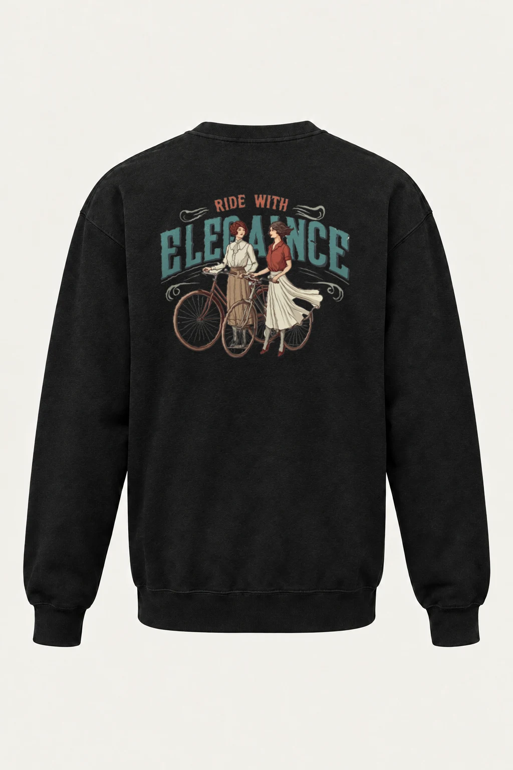 "Ride With Elegance" Heavy Blend Unisex Crewneck Sweatshirt | Gildan 18000