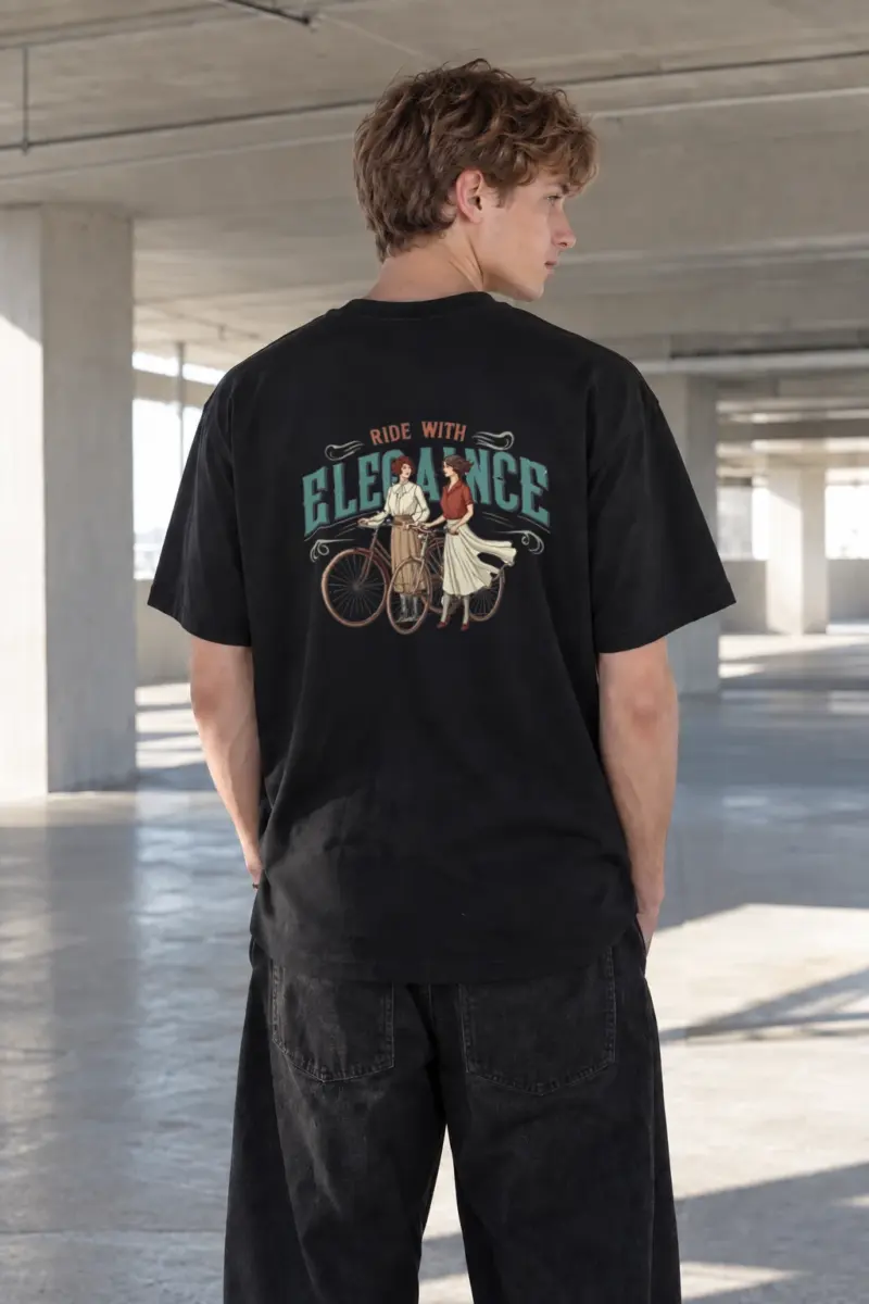 "Ride With Elegance" Heavyweight Unisex Crewneck T-shirt | Gildan 5000