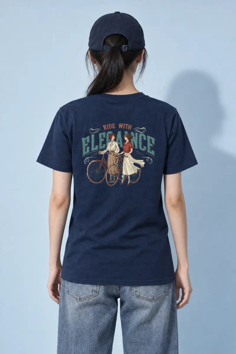 "Ride With Elegance" Heavyweight Unisex Crewneck T-shirt | Gildan 5000