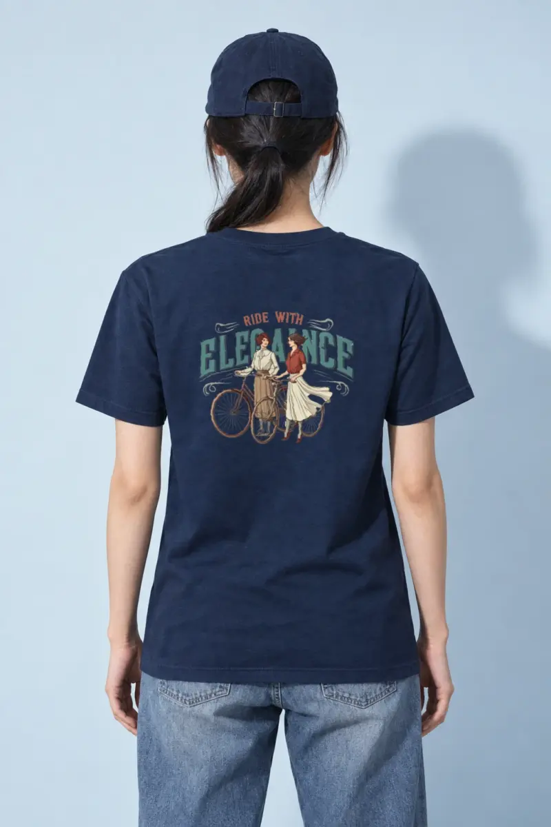 "Ride With Elegance" Heavyweight Unisex Crewneck T-shirt