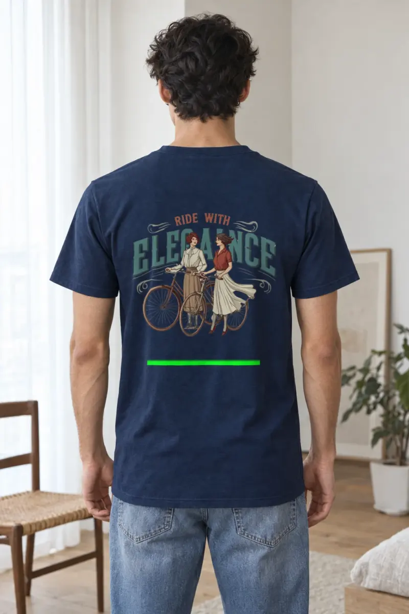 "Ride With Elegance" Heavyweight Unisex Crewneck T-shirt | Gildan 5000