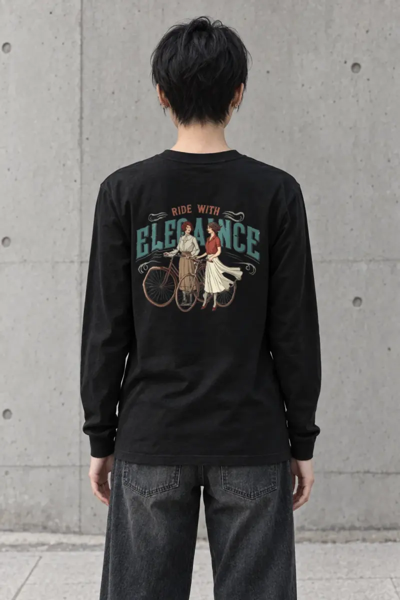 "Ride With Elegance" Unisex Longsleeve T-shirt | Gildan 2400