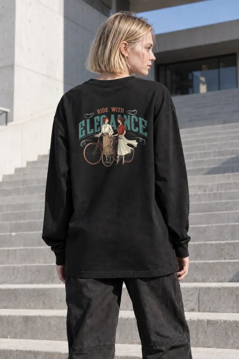 "Ride With Elegance" Unisex Longsleeve T-shirt | Gildan 2400
