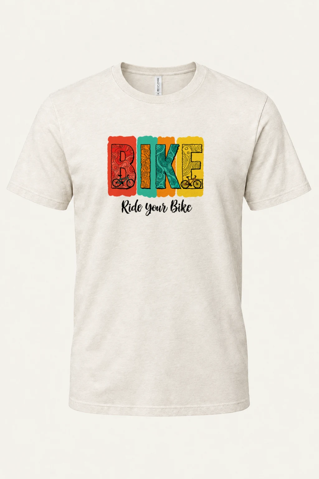 "Ride Your Bike" Heavyweight Unisex Crewneck T-shirt | Gildan 5000