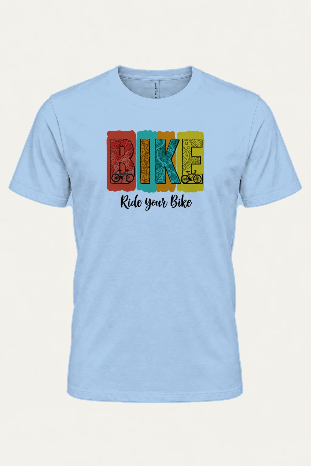 "Ride Your Bike" Heavyweight Unisex Crewneck T-shirt | Gildan 5000