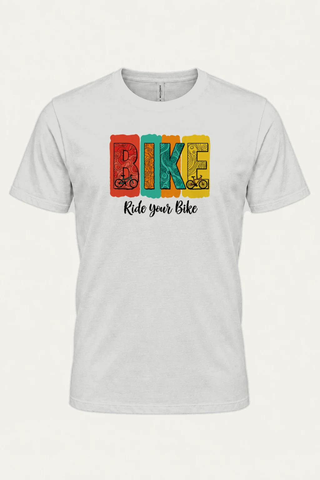 "Ride Your Bike" Heavyweight Unisex Crewneck T-shirt | Gildan 5000