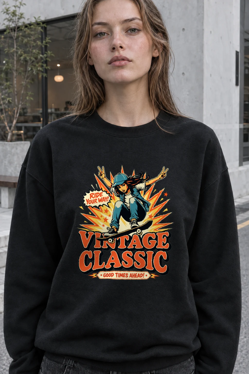 "Ride Your Way" Heavy Blend Unisex Crewneck Sweatshirt | Gildan 18000