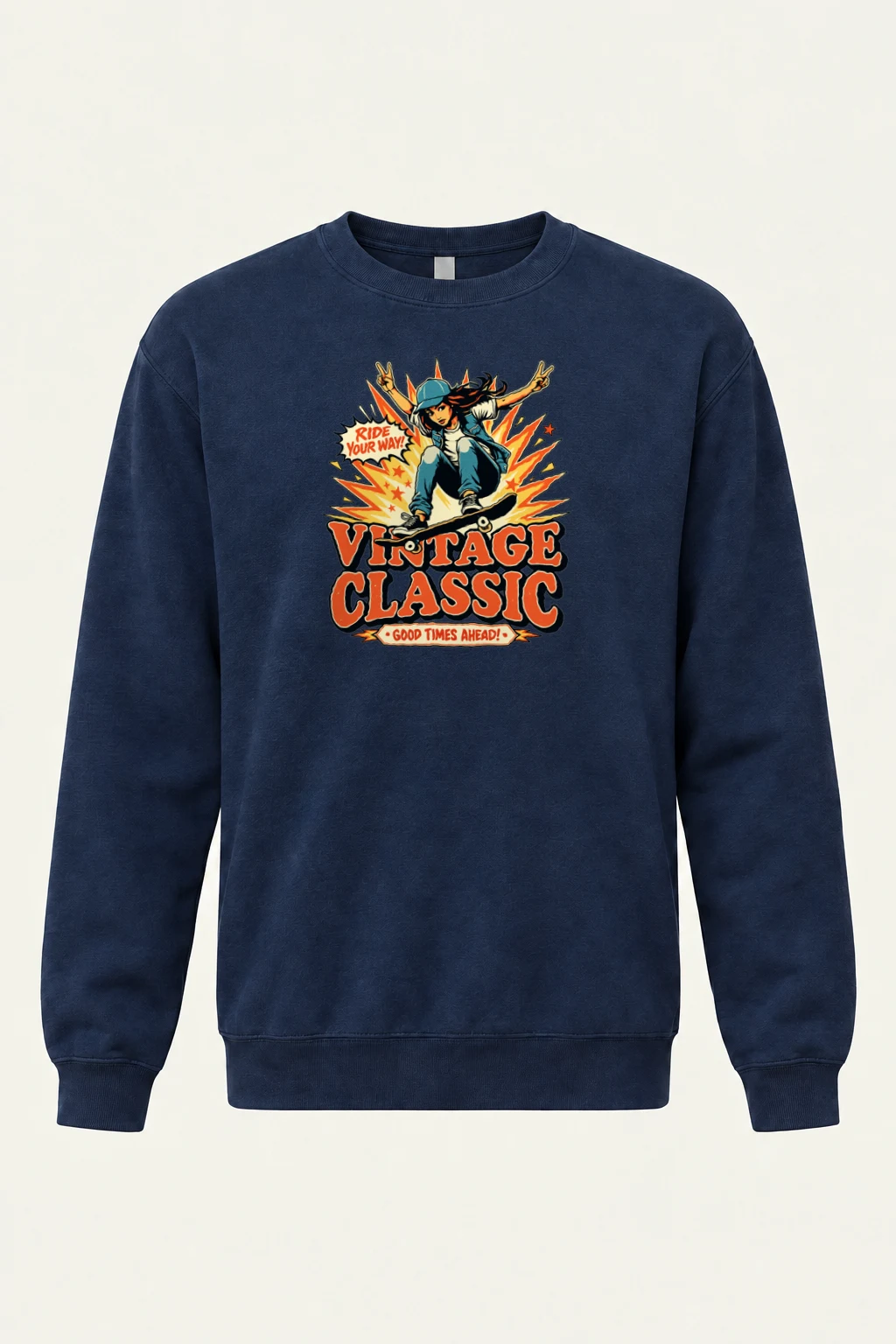"Ride Your Way" Heavy Blend Unisex Crewneck Sweatshirt | Gildan 18000