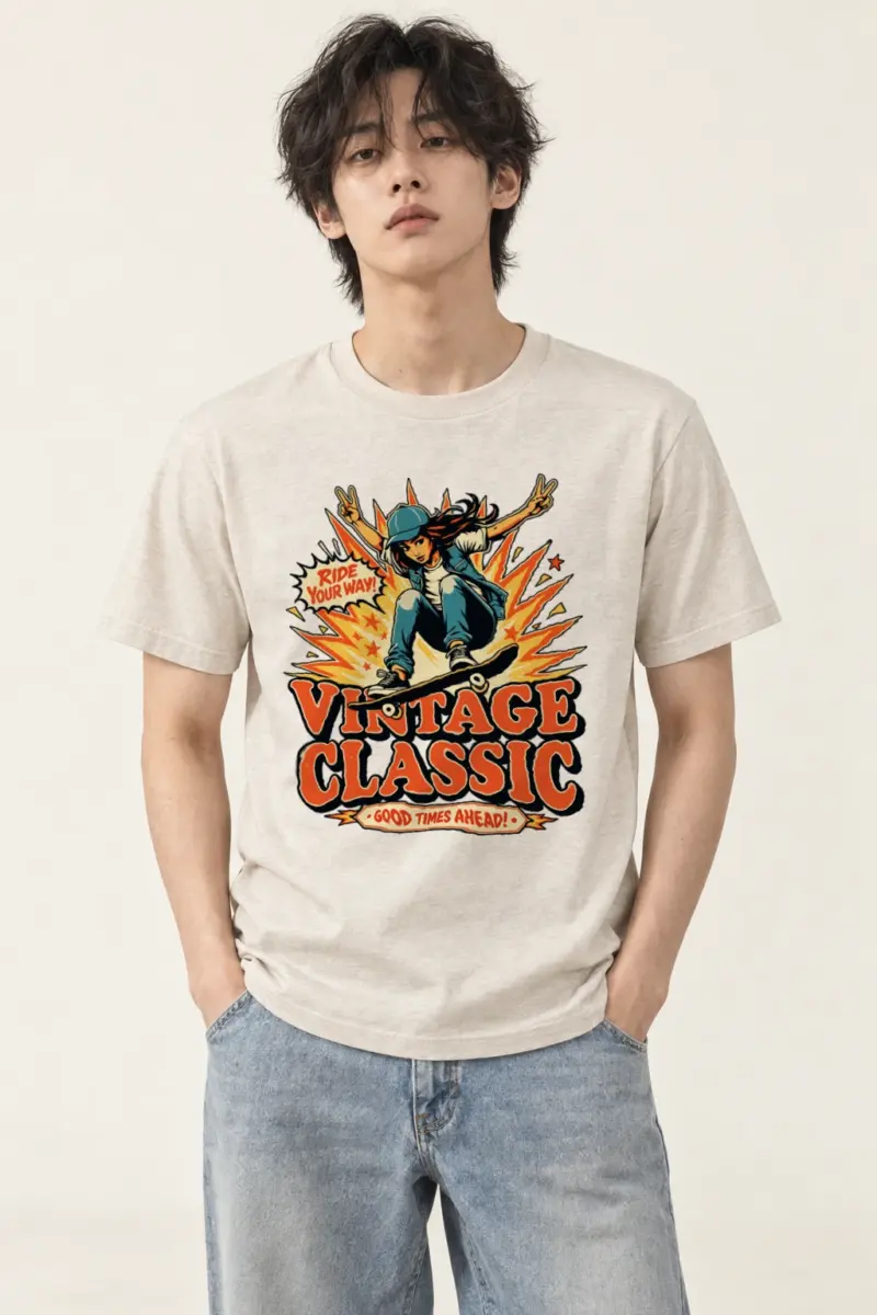 "Ride Your Way" Heavyweight Unisex Crewneck T-shirt | Gildan 5000