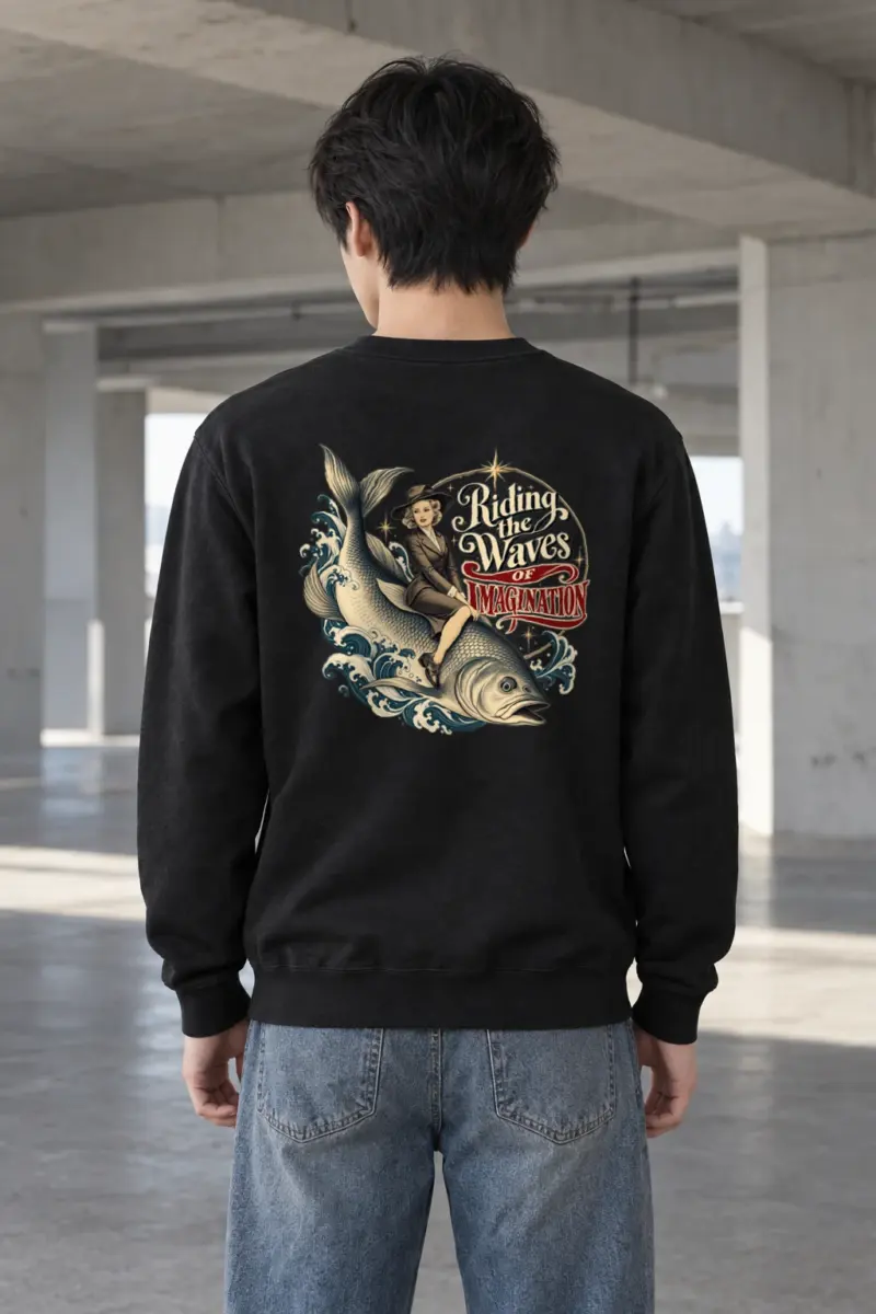 "Riding the Waves" Heavy Blend Unisex Crewneck Sweatshirt